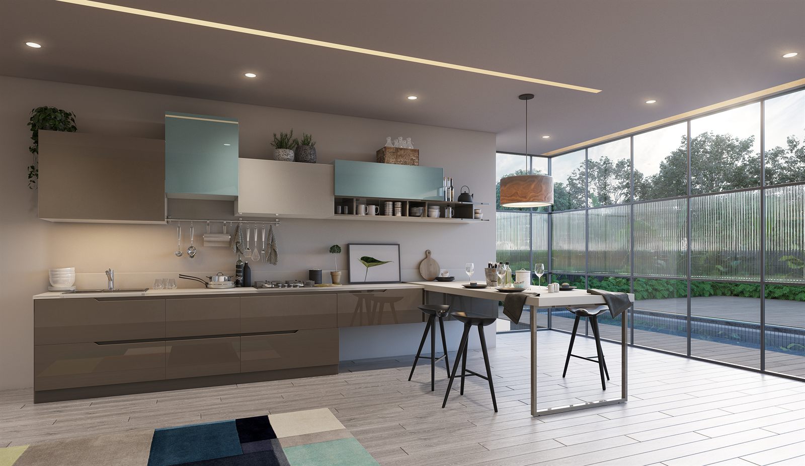 Grand Open-Plan Kitchen & Bar
